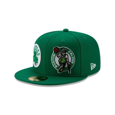 Boston Celtics Gorra | New Era NBA Double Hit 59fifty Fitted Cap Mexico - Verdes
